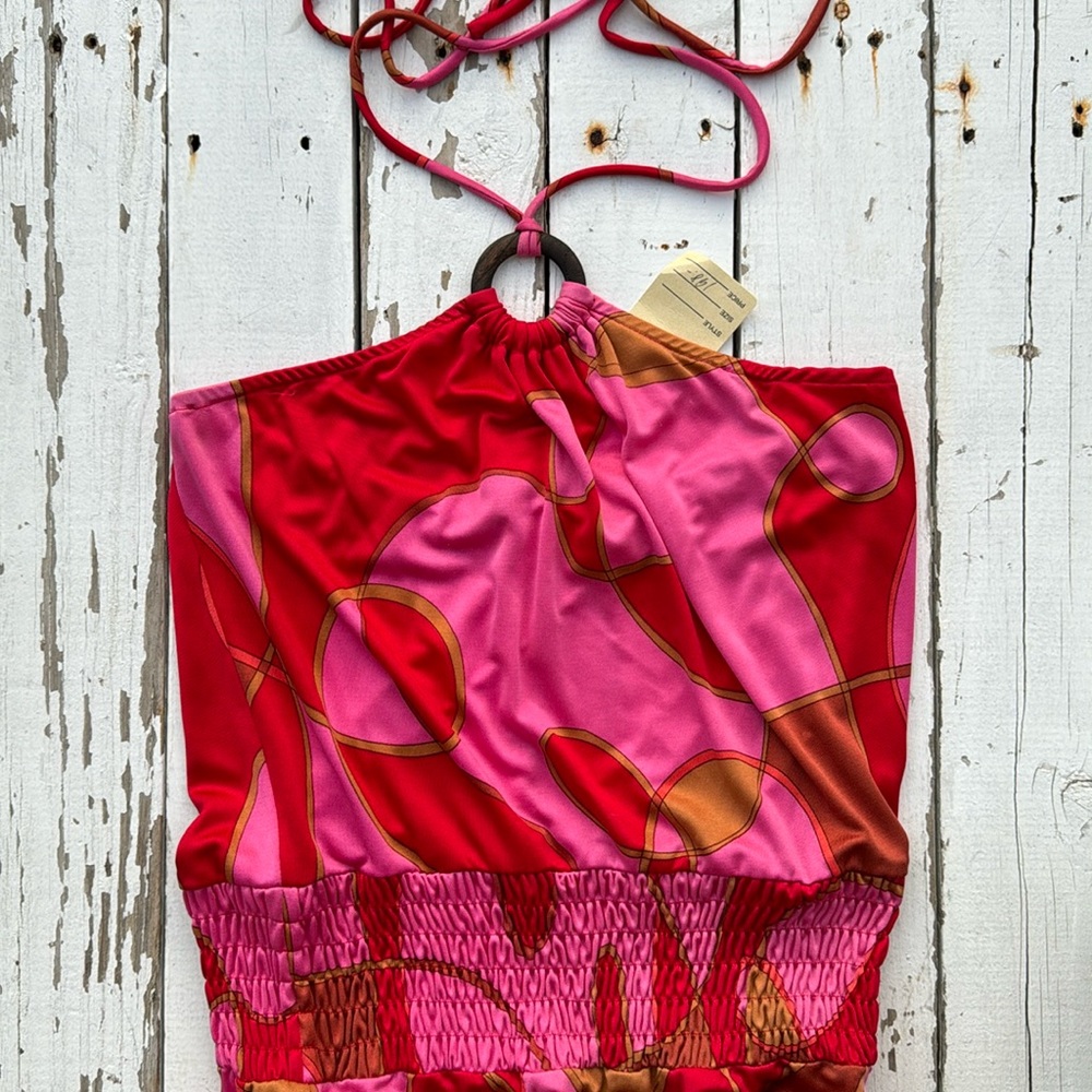 Vintage Silk Halter Dress by Flora Kung